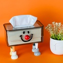 علبة مناديل اكليريك بتصميم كلاون بأرجل ملونة للمكتب وغرف النوم والاطفال