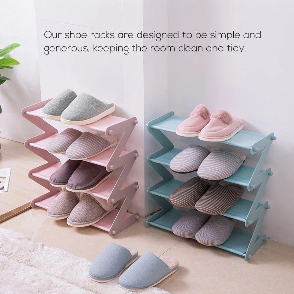 منظم وجزامة زجزاج للرص والتخزين 5 رف سهله الفك والتركيب