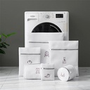 مجموعة أكياس غسيل قابلة للطي من 6 قطع للحفاظ علي الملابس وحمايتها من التلف