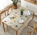 طقم مفارش طاولة للطعام 4 قطع مقاوم للماء سهل الغسيل