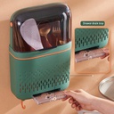 حامل عصري متعدد الأستخدامات لأدوات المطبخ كالسكاكين والمعالق والشوك يعمل كمصفاة ومقاوم للماء والغبار