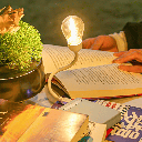 وناسة علي شكل لمبة بيد قابلة للتعديل مع منفذ يو اس بي للشحن