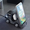 شاحن لاسلكي 5 *1 مع منبة وساعة  _ بقوة 15 واط