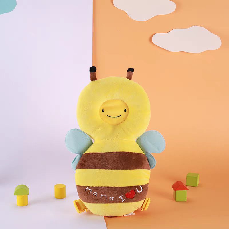 مخدة أمان خلفية  علي شكل نحلة لحماية رأس الأطفال من الصدمات  بحزام قابل للتعديل