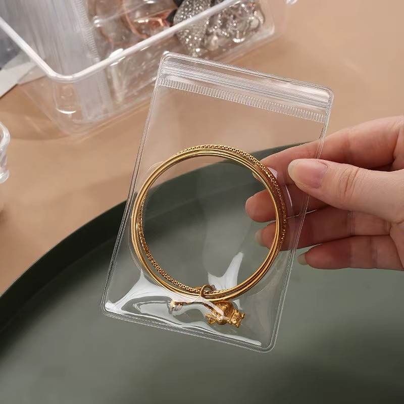 طقم اكياس بلاستيك محكمة الغلق لحفظ الاكسسوارات  - 10قطع