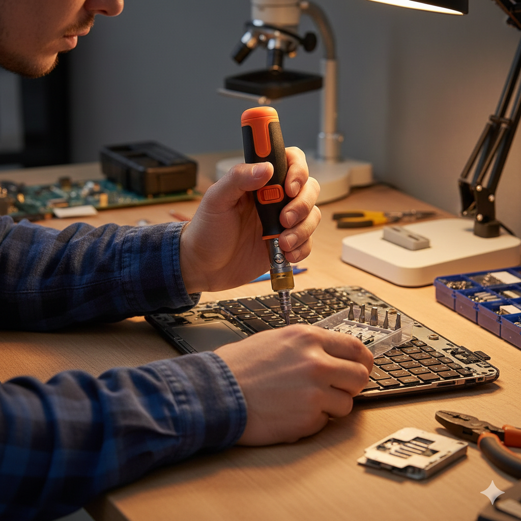 مفك براغي محمول 10 في 1 برأس قابلة للتعديل بزوايا 180 درجة