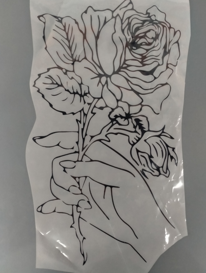 Black Flower print