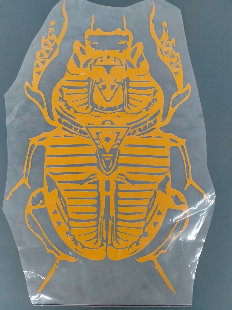 Gold Scarab pharaonic  print