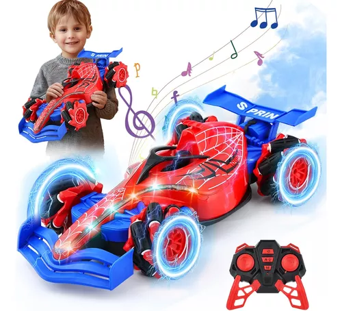 سيارة سبايدر بسنسور حركة مع ضوء وموسيقى ومخرج دخان مع ريموت تحكم عن بعد