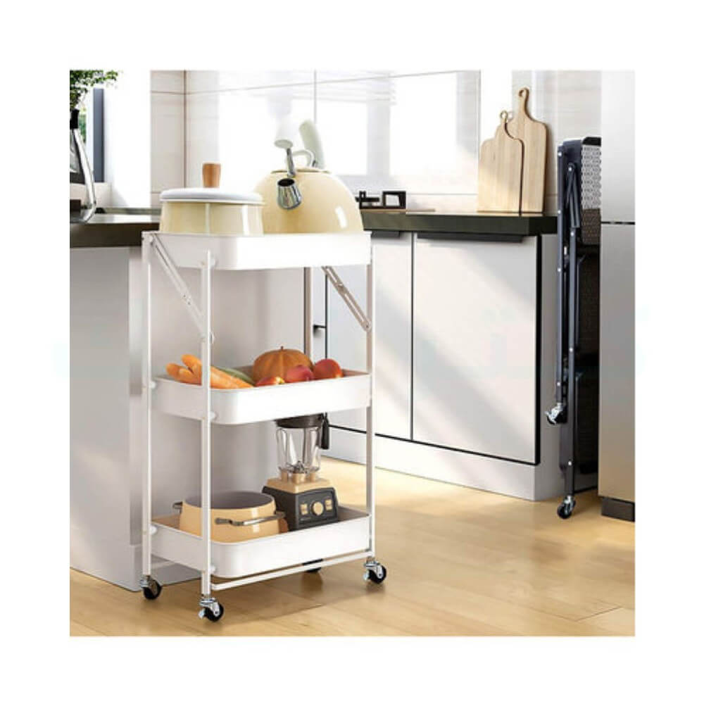 تربو 3 دور قابل للطي بعجل لسهولة الحركة للحمام والمطبخ