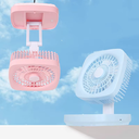 - تعمل بالشحن مروحة مكتب قابلة للطي مع اضاءة ليد و3 سرعات تهوية