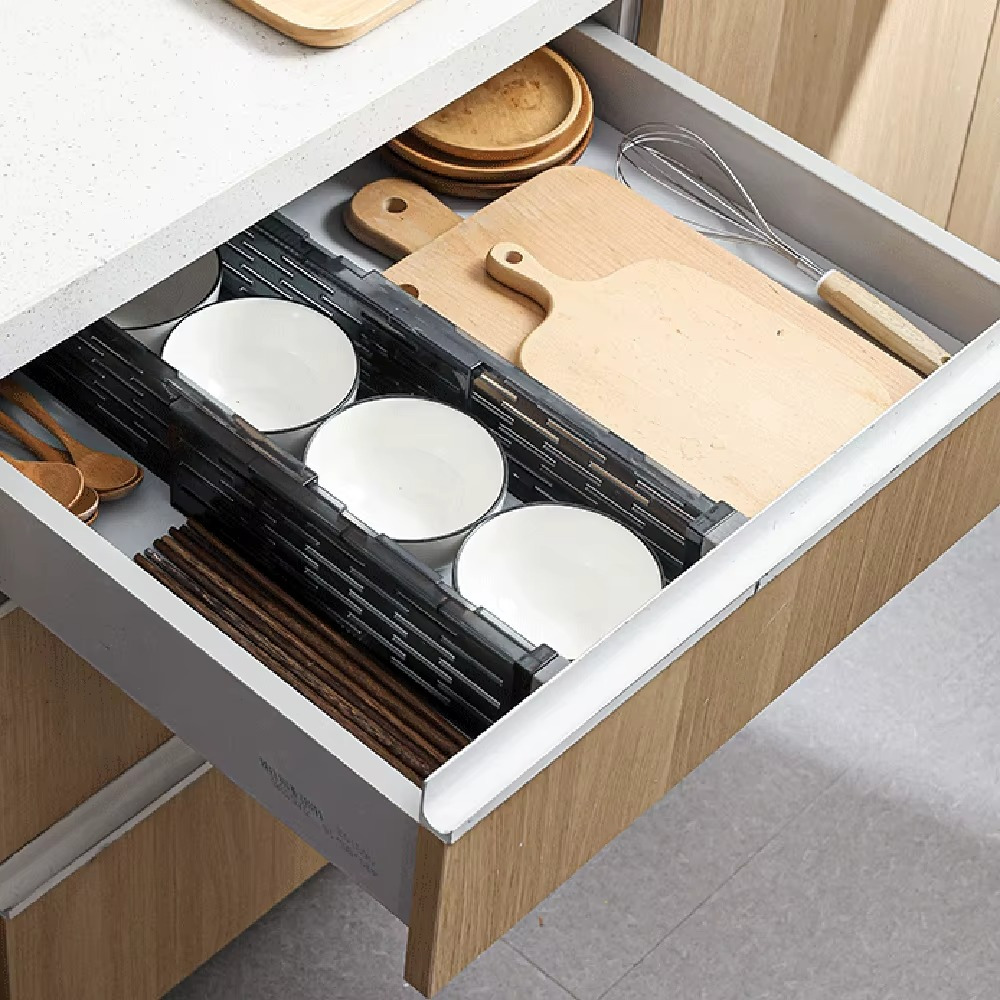 فاصل ادراج بلاستيك متعدد الاستخدامات قابل للتمدد