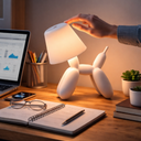 اباجورة تاتش علي شكل كلب لطيف ب 3 الوان مختلفة قابلة لاعادة الشحن بيو اس بي