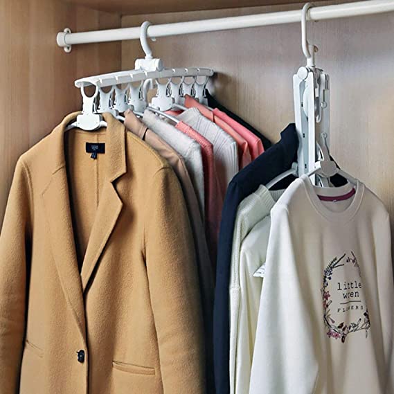 شماعة الأخطبوط 8 هوك بخطاف دوار لتنظيم التيشرتات والملابس وربطات العنق وتوفير المساحة