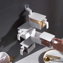 طقم توابل دوار 4 دور حائطي ذاتي اللصق مزود بمعالق