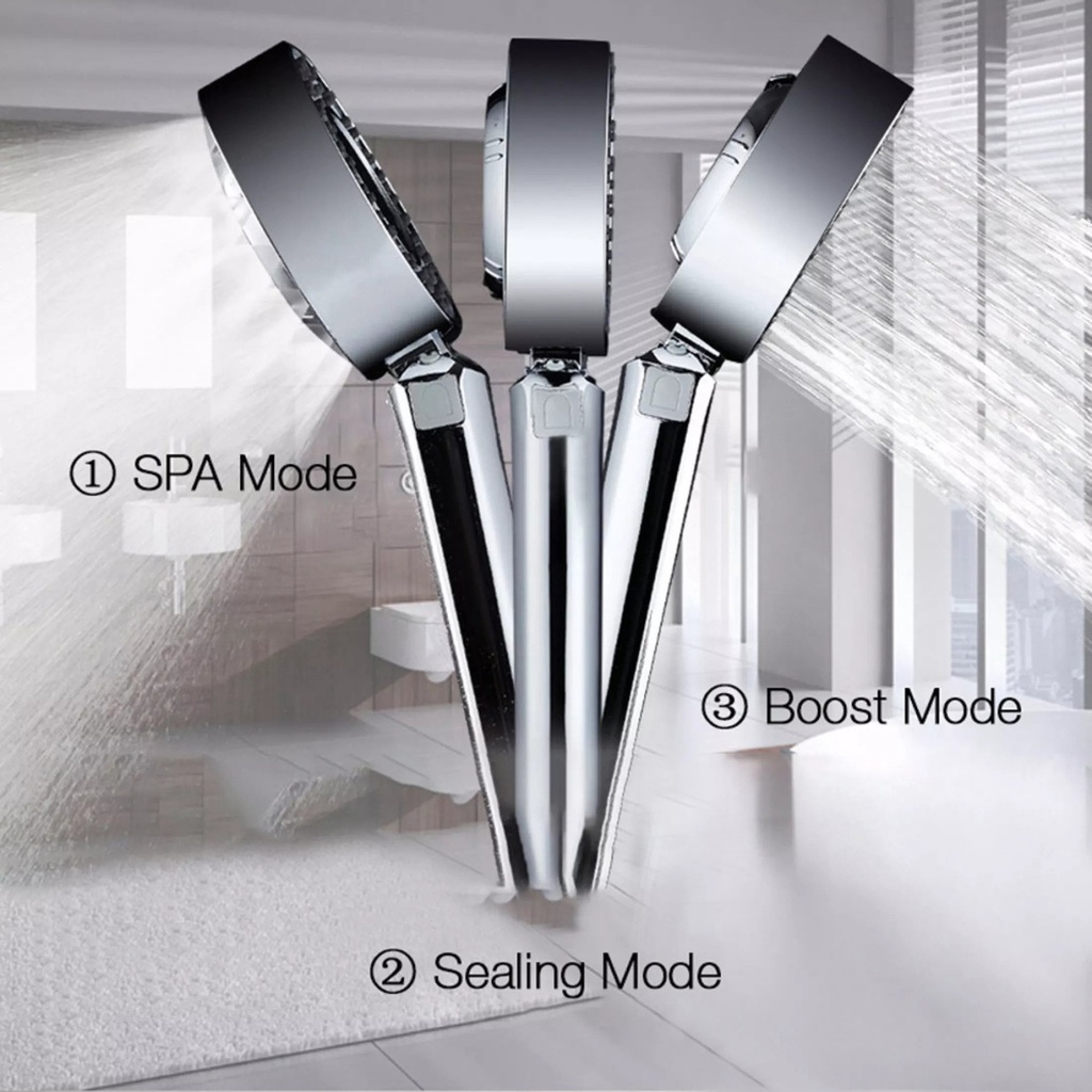 سماعة دش أسبراي ورشاش تعمل من الجهتين بخزان للشاور جيل والشامبو