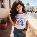 Angel &amp; Stitch تيشيرت اطفال قطن باللون الابيض