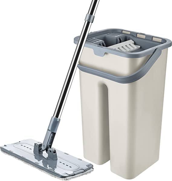 مساحة تنظيف دوراه 360 درجة وتعديل الطول مع جردل عصر 8 لتر