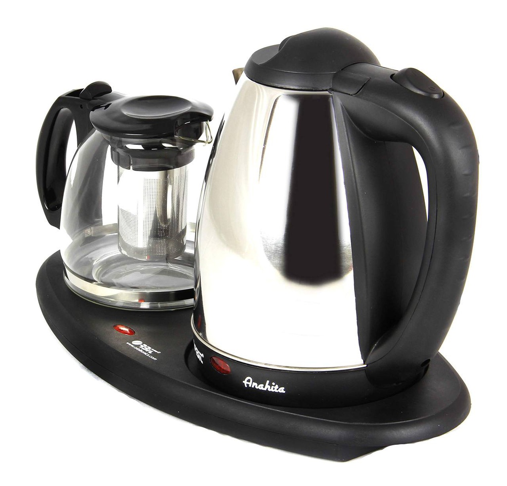 غلاية كهربائيه مع براد مزودة بمصفاة للشاي والأعشاب