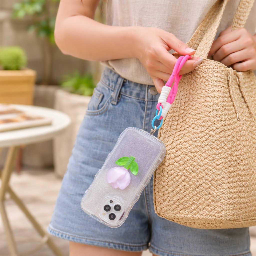 ميدالية موبايل قابلة للتعليق في الجراب لحمايته من السقوط او الضياع - 30 سم