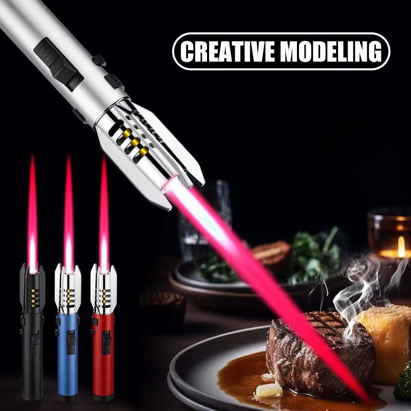 ولاعة غاز  قابلة لاعادة الملئ مع مفتاح امان