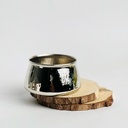 وعاء حامل شموع من النحاس مزخرف للديكور باللون الفضي- 5 * 9 سم