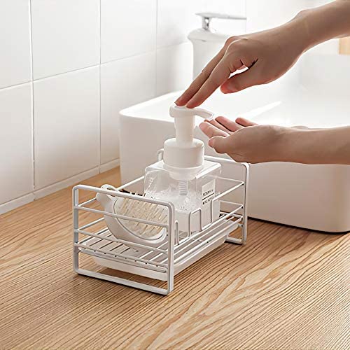 منظم حامل ليفة وصابون معدن برف للمطبخ والحمام