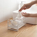 منظم حامل ليفة وصابون معدن برف للمطبخ والحمام