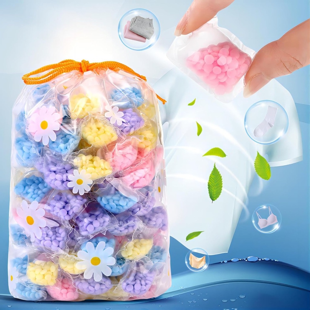 مجموعه حبيبات معطرة للملابس اثناء الغسيل برائحة منعشة
