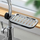 صبانه حنفية وحامل ليفة دواره استانليس ستيل للمطبخ والحمام ايكوكو