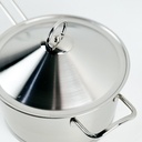 كسرولة استانليس ستيل بغطاء ويد لسهولة الحمل مقاس 22سم