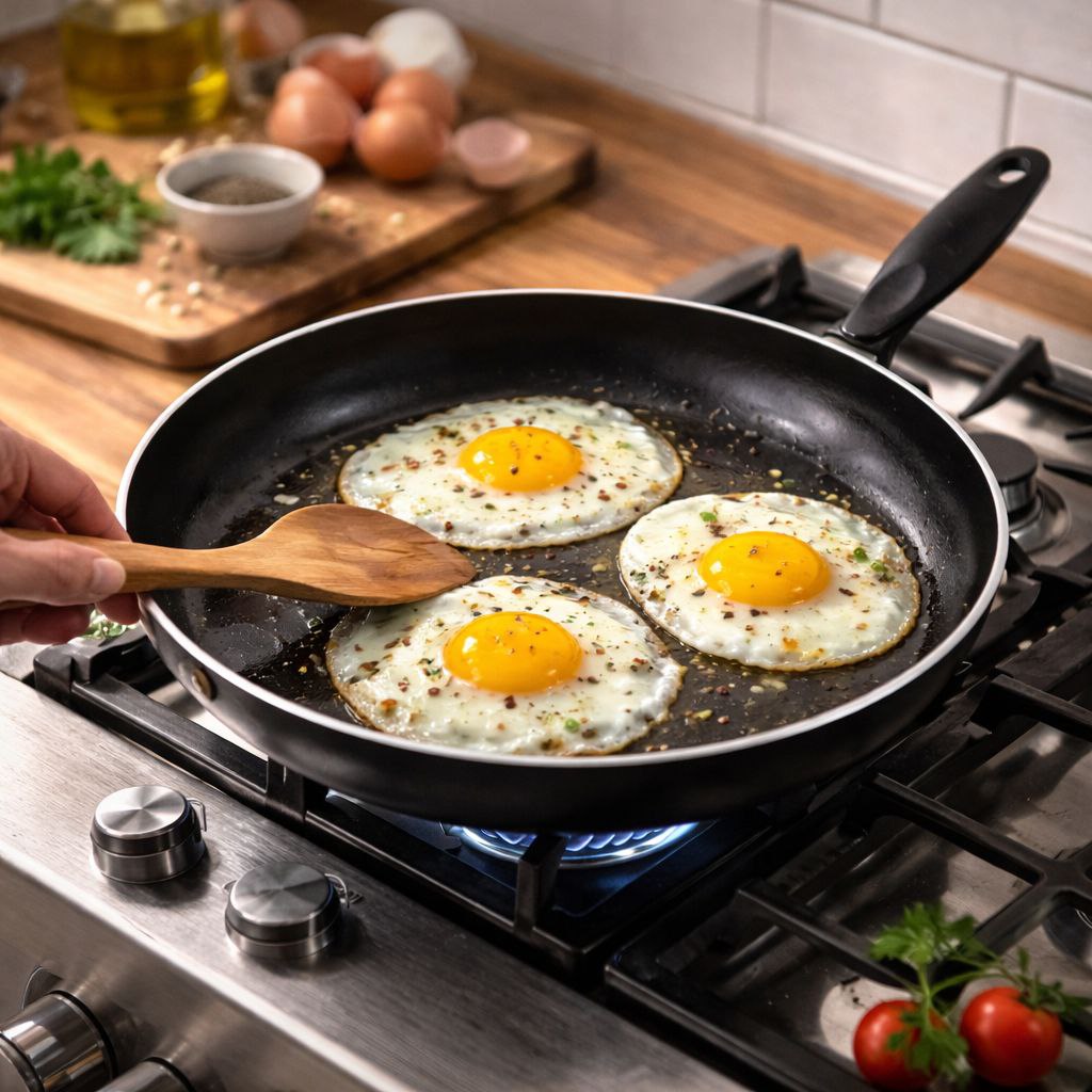 طاسة تيفلون  لتحمير الطعام بمقبض  لسهولة الحمل - مقاس 30 سم