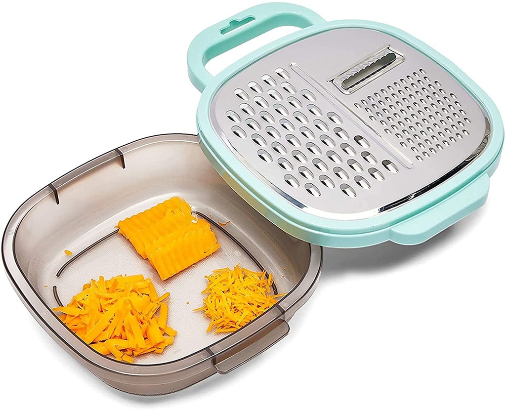 مبشرة 3 أنظمة بشر مع علبة وغطاء للجبن والخضروات والثوم متعددة الاستخدام