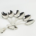 طقم معالق استانليس ستيل 12 قطعة باللون الفضي