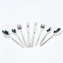 طقم معالق وشوك وسكاكين استانليس ستيل  24 قطعة باللون الفضي
