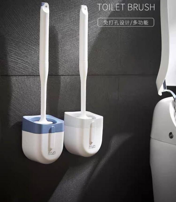 فرشة تنظيف تواليت بحامل لزق دبل فيس قوي