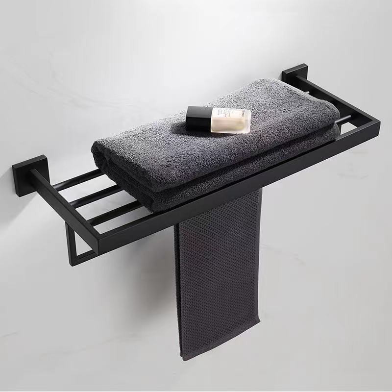 منشر حائط مع حامل للفوطة لتعليق وتجفيف الملابس للحمام