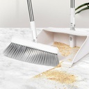 مقشة دوارة لسهولة تنظيف الأركان وأسفل الأثاث مع جاروف قابل للطي بتصميم مبتكر