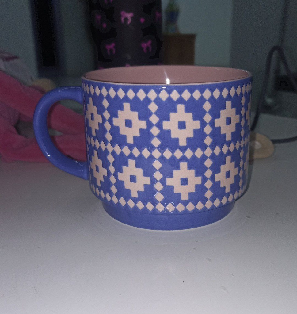 مج بورسلين مزخرف بتصميم مميز للمشروبات الساخنة و النسكافيه 350 ملي