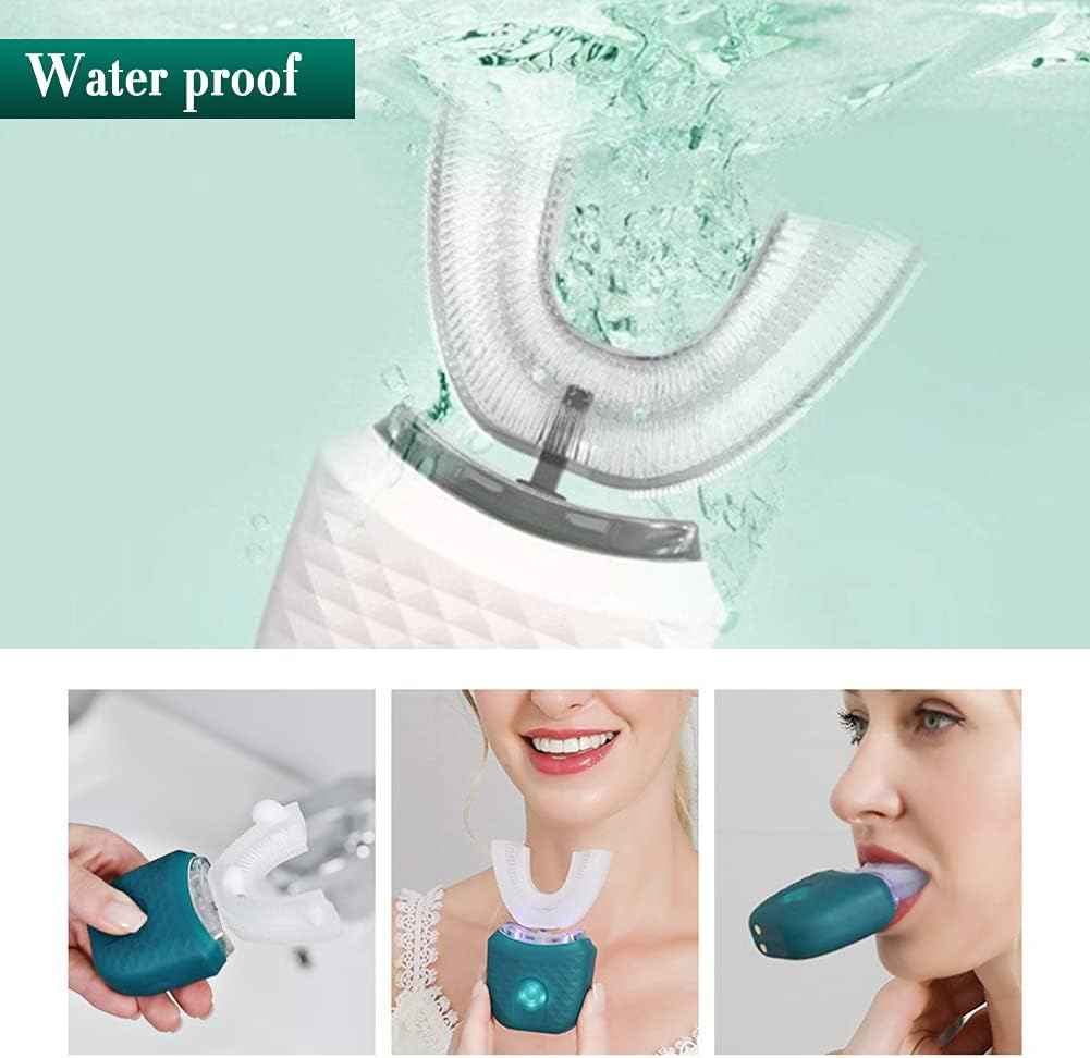 فرشة اسنان وتربروف كهربائية من السيليكون لتنظيف وتبيض الاسنان