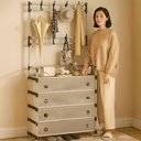 جزامة بـ 4 أرفف لتنظيم الاحذاية مع 8 هوكات لتعليق الشنط والكابات