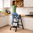 سلم قابل للطي 3 درجات يتحمل 150 كجم 80 سم