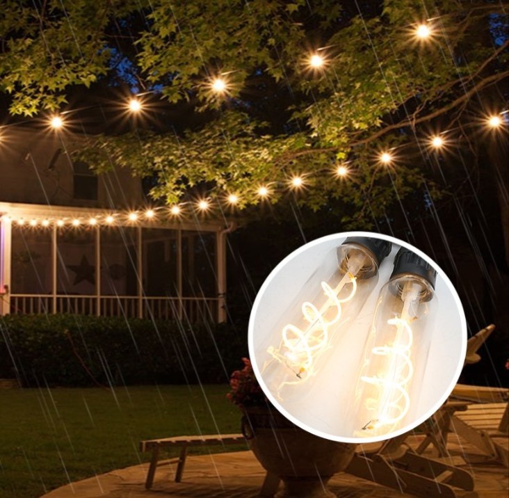 فرع نور 10 لمبات بطول 5 متر لتزيين الحدائق والأسطح