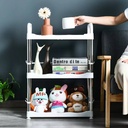 تربو منظم ٣ ادوار للمطبخ والحمام بعجلات لسهولة الحركة