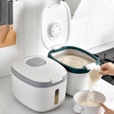 حافظة الرز والحبوب والبقوليات بغطاء محكم الغلق مع معيار 5 لتر