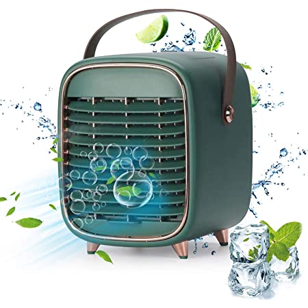 مروحة ومبرد للهواء محمولة بمنفذ يو اس بي وخزان ثلج للمكتب والرحلات والسفر والتخييم