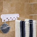 منشر غسيل 4 حبل حائطي 3 متر بهوكات للحمام والبلكونات