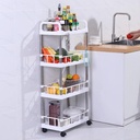 تربو منظم 4 ادوار للمطبخ والحمام بعجلات لسهولة الحركة