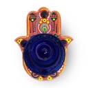 كف هاند ميد خشب مع طبق زجاج لتقديم التمر والمكسرات والحلويات