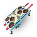 صينية عربة هاند ميد خشب 6 فنجان لتقديم الشاي والقهوة للضيوف